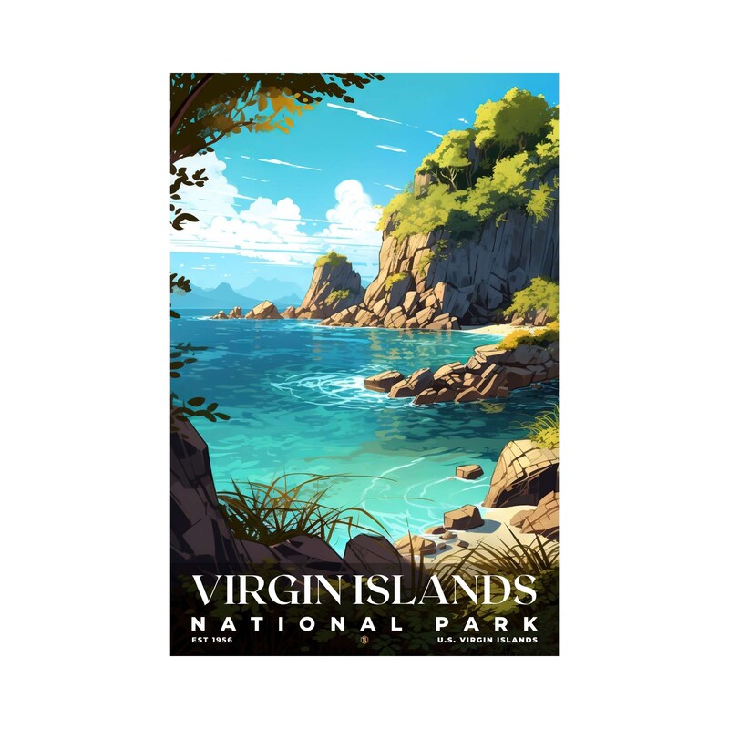 Virgin Islands National Park Poster, Travel Art, Office Poster, Home Decor | S7